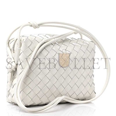 BOTTEGA VENETA CALFSKIN INTRECCIATO SMALL LOOP CAMERA BAG WHITE 680255 (22*15*8cm)